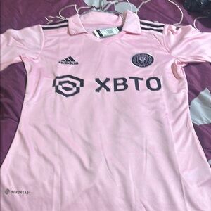 Adidas Kids Pink Soccer Jersey